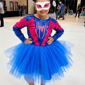 CUSTOM Blue and Pink Spider Hero Kids Costume